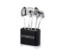 LOVELLO Portautensili, 20 x 10 x 16 cm, Nero, Metallo