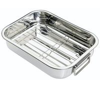 KitchenCraft Teglia piccola in acciaio inox con cestello, 27 x 20 cm (10,5" x 8")