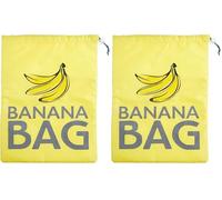 Kitchen Craft - Sacchetto in Poliestere per conservare Banane, 38 x 28 cm, Giallo (Confezione da 2)