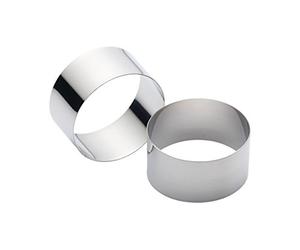 Kitchen Craft Set 2 anelli da cucina in acciaio INOX, 7 cm