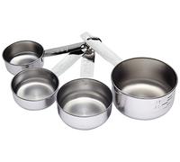 KitchenCraft Set di misurini, misurini in acciaio inox per cucinare, set di 4, argento