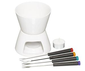 Kitchen Craft Set fonduta al cioccolato con quattro forchette
