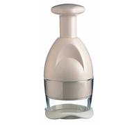 KitchenCraft Mini tritatutto manuale, senza batterie, plastica / acciaio inox, bianco, 23 x 10 x 10,5 cm