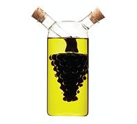 Kitchen Craft World of Flavours - Bottiglia di Vetro 2 in 1 per Olio e aceto, Motivo: Grappolo D'uva