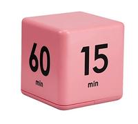 Kitchen Cube Timer, timer per bambini per produttività ADHD, per esercizi di studio, impostazioni di gestione del conto alla rovescia 15 20 30 60 minuti, rosa