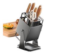 Kitchen Cutter Block | Storage Rack With Drain Tray | 30 Degree Rotating Cutter Organizer | For Home Kitchen Restaurant Food Preparation Daily Cooking Outdoor