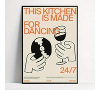 Kitchen Dance Funny Poster Wall Art Canva Modern Home Decor Design