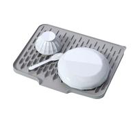 Kitchen Drain Pad, Silicone Insulation Drying Mat With Tilt Water Diversion Design, Non-Slip Heat-Resistant Dish Drying Pad, Perfect For Counter, Sink, Restaurant, Hotel, Work Area