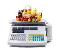 Kitchen Electronic Price Computing Scale Deli Weight Scales with Barcode Printer Commercial Food Fruit Meat Produce Counting Weight for Retail Store Kitchen Restaurant Market