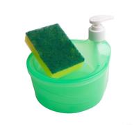 Kitchen Essential, dispenser automatico di sapone con erogatore di sapone e portaspazzolino, colore: verde