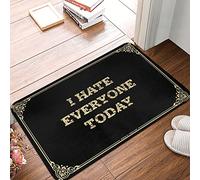 Kitchen Essentials, tappetino da cucina per appartamenti esterni, impermeabile, resistente, struttura artistica e tocco di lusso, per ingresso esterno, divertente "I Hate Everyone Today" (40 x 60 cm)