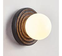 Kitchen Faucet Black Grove Stone Round Wall Lampada con sfumatura in Vetro Globe, Arte Discorri Funzione casa per la Camera da Letto Cafe Hotel, G9 Socket (Regolare)