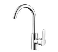 Kitchen Faucet Household Splash-proof Boosting Hot And Cold Faucet Hot And Cold Vegetable Wash Basin Dishwashing Pool Sink(Silvery A)