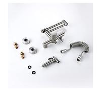 Kitchen Faucet,Pot Filler Faucet Mixer Tap Hot Cold Jet Wall Mounted Pot Pull Out Two Holes Wholesale Black (9001pc 1)