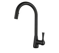 Kitchen Faucet with Pull Down Sprayer,Brass Single Handle Kitchen Sink Faucet,2-Function Pull Out Kitchen Sink Taps with Hot and Cold Water,Orb (Chrome)