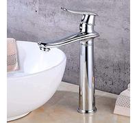 Kitchen Faucets for Sink，Kitchen Sink Faucet, Single Handle Copper, H30Cm Hot And Cold Water Taps, Basin Mixer Tap, Strong And Sturdy,Chrome Silver,H30Cm