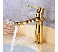 Kitchen Faucets for Sink，Kitchen Sink Faucet, Single Handle Copper, H30Cm Hot And Cold Water Taps, Basin Mixer Tap, Strong And Sturdy,Gold,H20.1Cm
