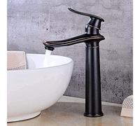 Kitchen Faucets for Sink，Kitchen Sink Faucet, Single Handle Copper, H30Cm Hot And Cold Water Taps, Basin Mixer Tap, Strong And Sturdy,Black,H30Cm