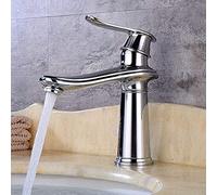 Kitchen Faucets for Sink，Kitchen Sink Faucet, Single Handle Copper, H30Cm Hot And Cold Water Taps, Basin Mixer Tap, Strong And Sturdy,Chrome Silver,H20.1Cm