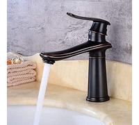Kitchen Faucets for Sink，Kitchen Sink Faucet, Single Handle Copper, H30Cm Hot And Cold Water Taps, Basin Mixer Tap, Strong And Sturdy,Black,H20.1Cm