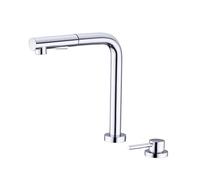 Kitchen Faucets Pull out Kitchen Mixer Faucet Brass Swivel 2-Hole Hot And Cold Water Kitchen Sink Faucet-Black