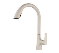 Kitchen faucets with Pull Down Sprayer Brass Hot And Cold Water Swivel Pull Down Kitchen Faucet Oatmeal-A
