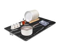 Kitchen Fold Down Table Wall Mounted Folding Table for Home Laundry Room Office Workstation Study Work Bench And Kitchens (Black 23.62 * 15.75in)