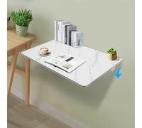 Kitchen Fold Down Table Wall Mounted Folding Table for Home Laundry Room Office Workstation Study Work Bench And Kitchens (White 35.43 * 19.69in)