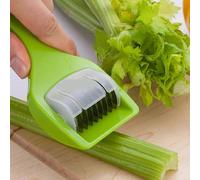 Kitchen Green Onion Slicer Dicer, Scallion Shredder Safe Manual Vegetable Roller Cutter Celery Herb Mincer with 9 Stainless Steel Blades