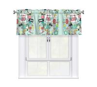 Kitchen I Love The 90s Illustration Print Tenda mantovana 137,2 x 45,7 cm, filtrante semi trasparente, 1 pannello, tende corte per camera da letto, bagno