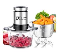 Kitchen in the box Food Processors,Small Meat Grinder & Food Chopper Electric Vegetable Chopper with 2 Bowls (8 Cup+8 Cup)& 2 Bi-Level Blades for Meat/fish/Vegetable/Baby Food