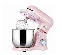 Kitchen in the box Impastatrice Planetaria, 3,5L Piccolo Planetaria Professionale, 10 Velocità Impastatrice Pizza con Uncino Impastatore, Mescolatore, Frusta Sbattitric(Rosa)