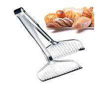 Kitchen Infradito per Cooking, 16 x 30 cm in acciaio inossidabile Infradito per Cooking, ergonomico, non antiscivolo, impugnatura spatola, in acciaio inox, Tweezers Grilling Accessories, BBQ Tools for