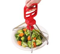 Kitchen Infradito Pot Handle Gripper, Scald Proof Lifting Clips, Stainless Steel Costrution, Ergonomic Secure Grip, Professional Cooking Utility, Green Pair for Air Fryer Apartment