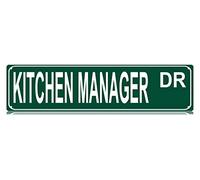 Kitchen Manager Dr Slim Targa in metallo Street divertente decorazione da parete per camera da letto fattoria casa bar garage uomo grotta arte regalo 10,2 x 40,6 cm