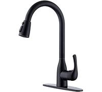 Kitchen Mixer Tap with Pull Out, Stainless Steel Kitchen Faucet Single Handle 360° Swivel Kitchen Sink Tap Kitchen Taps Dual Outlet Water Modes,Brushed Nickel(OneSize)