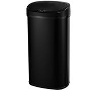 KITCHEN MOVE BAT-80LS06A SS Black - Pattumiera da Cucina Automatica, 80 l, in Acciaio Inox Opaco, con Cerchi, Acciaio Inox, 40,9 x 29 x 85,5 cm, Colore: Nero Opaco