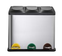 KITCHEN MOVE Cestino per Il Riciclaggio 45 L Zoe Argento