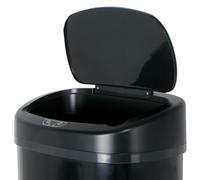 KITCHEN MOVE Coperchio per pattumiera Automatica Rettangolare Modello Majestic Black Nero, ABS, 39x27x10 cm