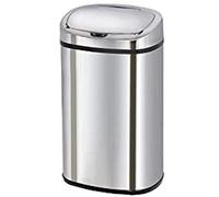 Kitchen Move Majestic Pattumiera automatica da cucina, 58 l, grande capacità, in acciaio inox, con reggiatura, argento