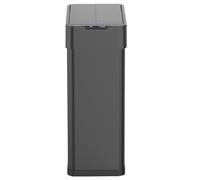 KITCHEN MOVE Silverlake - Pattumiera da cucina automatica, 70 l, in acciaio inox, con reggiatura, apertura a farfalla, grande capacità