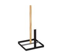 Kitchen Paper Holder Secret De Gourmet Wood Black (15 X 15 X 30 Cm) NUOVO