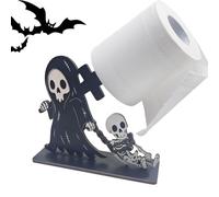 Kitchen Paper Towel Holder | Gothic Halloween Wood Roll Stand |