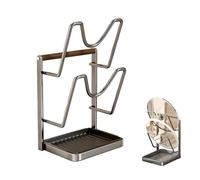 Kitchen Pot Lid Storage Rack, Pot Lid Holder While Cooking, Multifunctional Double-Layer, Triple-Layer Holder with Removable Drip Tray, Kitchen Tools, (2-Layer primary color)