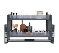 Kitchen Pull-Down Shelf Upper Kitchen Wall Cabinet Storage Organizer Pull-out Open Cabinet Rack for Kitchens Bars Coffee Cabinets Pantries