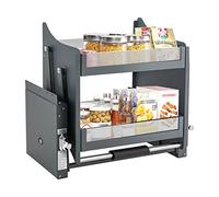Kitchen Pull-Down Shelf Upper Kitchen Wall Cabinet Storage Organizer Pull-out Open Cabinet Rack for Kitchens Bars Coffee Cabinets Pantries