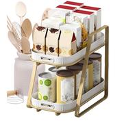 Kitchen Rack | 2-Tier Non-Slip Display Organizer Stand,Tea Cups Stand | Household Water Cup and Tea Tray, Double-Layer Draining Tray, Non-Slip Rectangular Fruit Plate, Multi-Purpose Storage Rack