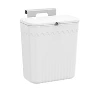 Kitchen Rubbish Can - Hangable Trash Bin | Large-diameter Garbage Container with Lid, Hangable and No-drill Installation, Ideal For Kitchen Waste, Home Organization, Easy Cleaning