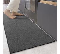 Kitchen Rug, Non-Slip Washable Fabric, Absorbent Runner, Easy-Care Runner Rug, for Dining Room, Laundry Room (Grey, 43 x 180 cm)