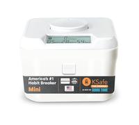 Kitchen Safe Mini: contenitore con blocco temporizzato (coperchio bianco + base bianca), altezza 7,6 cm